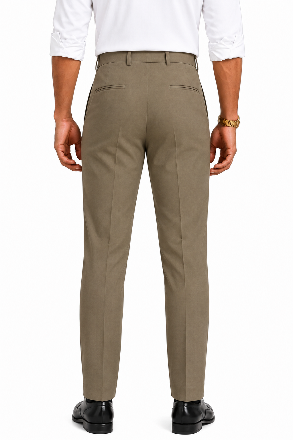 Men's Jupiter Fabric Slim Fit Trousers – Olive Brown