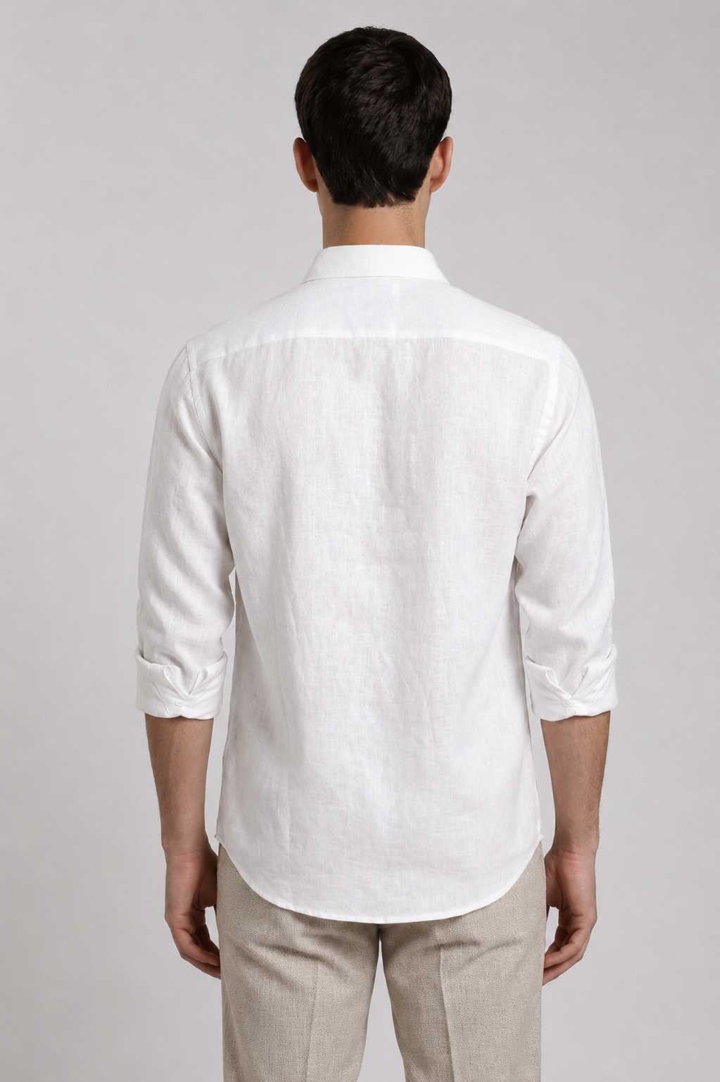White linen shirt – back view | Duch Clothing