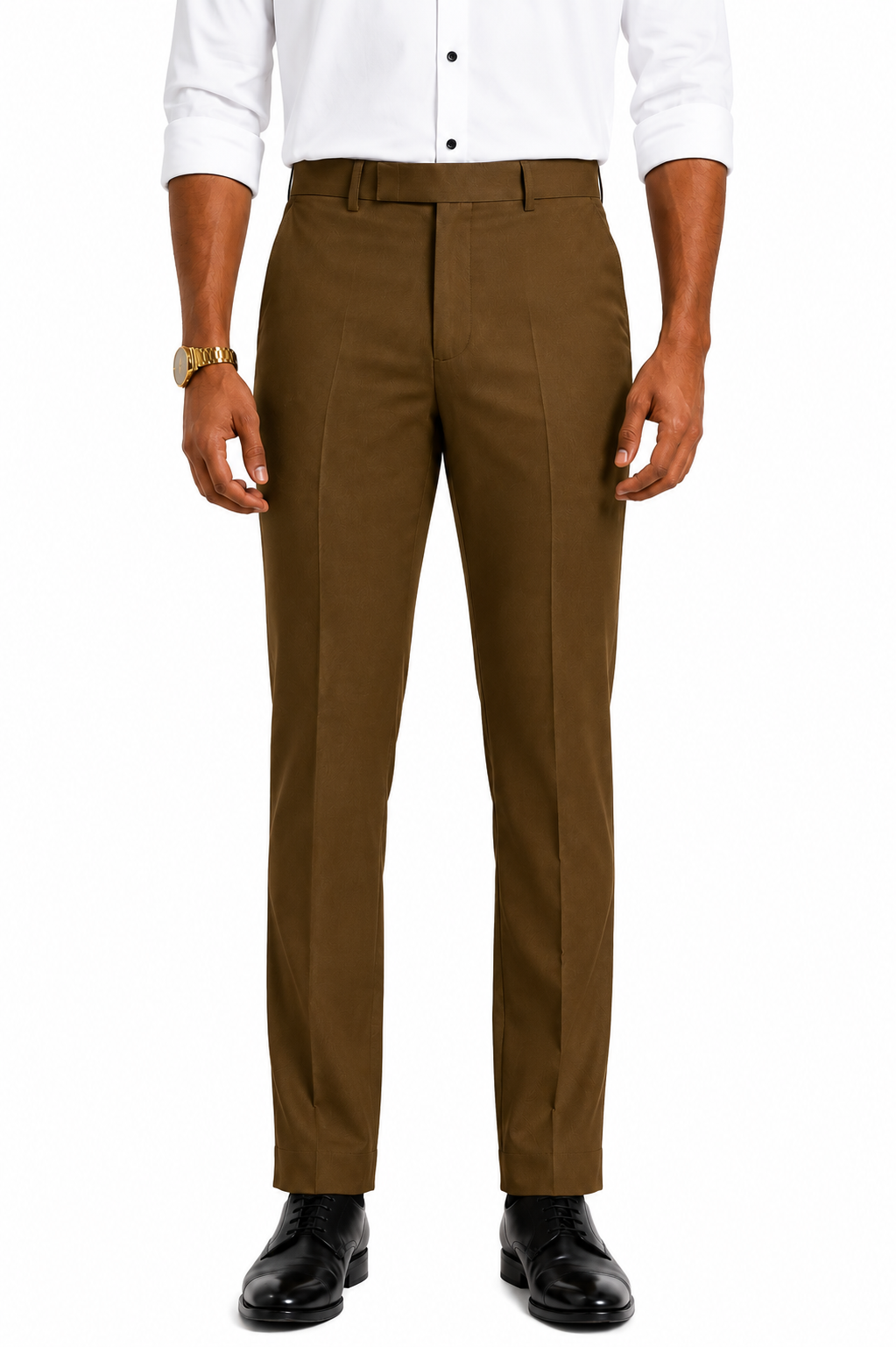 Men's Khaki Premium Formal Slim-Fit Trouser