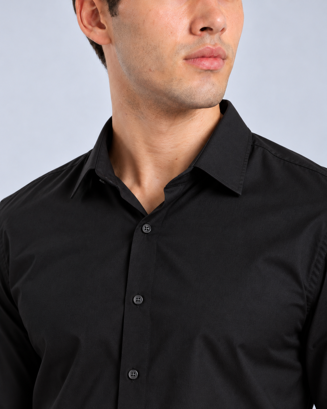Men's Black Imported Oxford Formal Shirt-Slim Fit