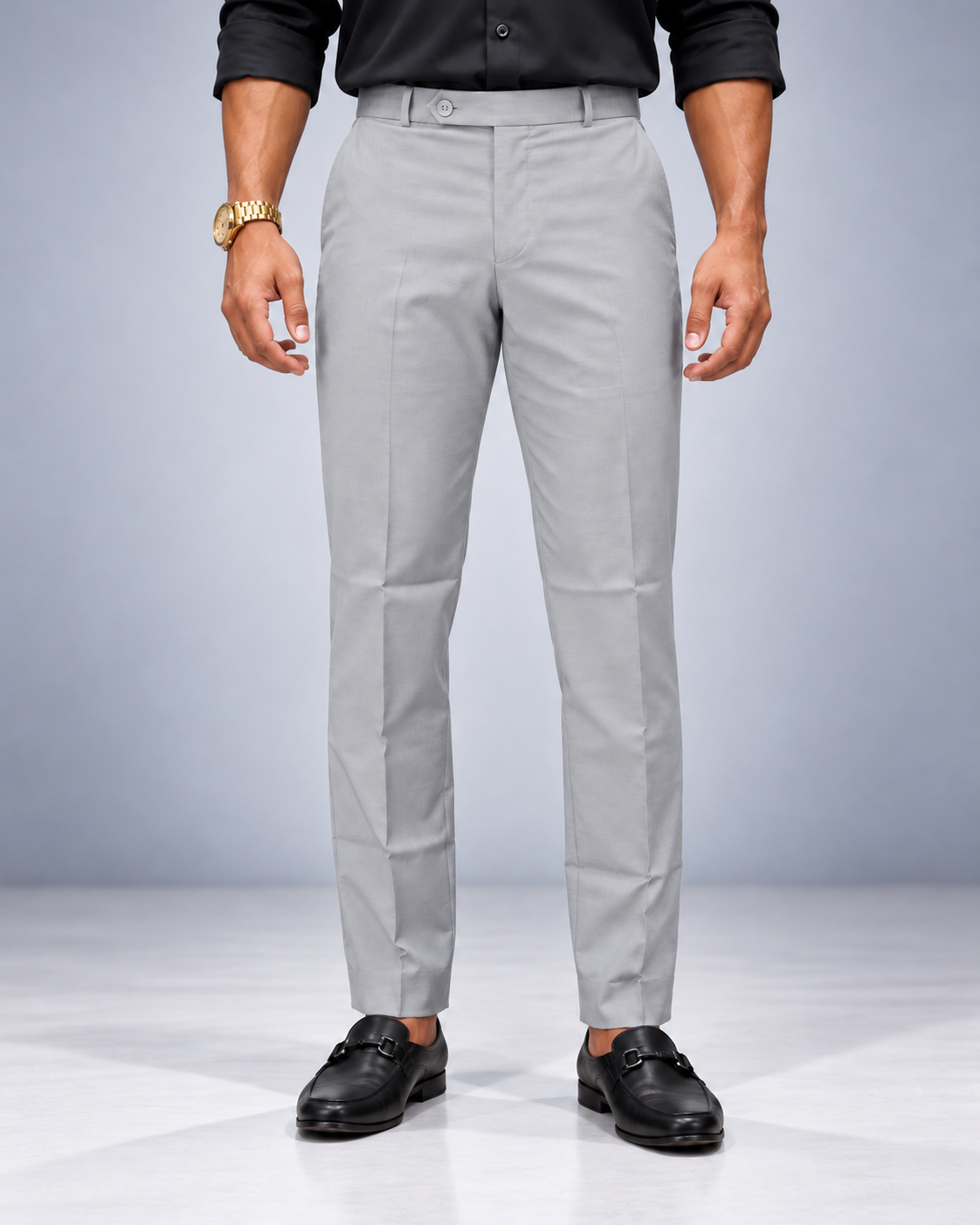 Men’s Imported Ice Grey Polo Fit Formal Trousers