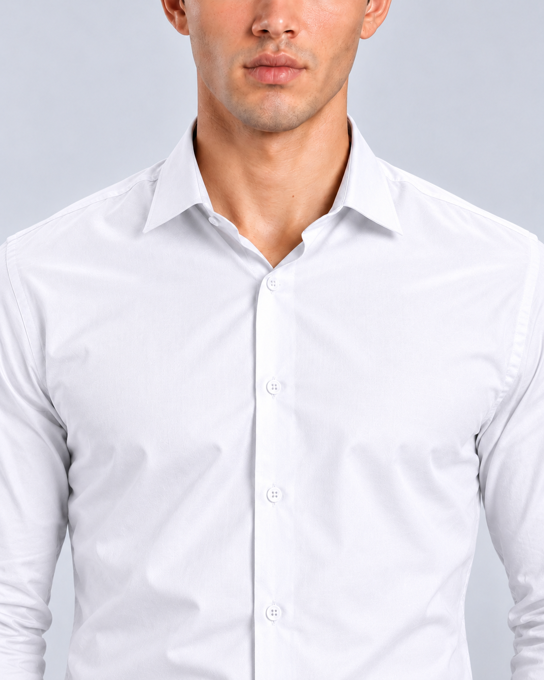 Men's White Imported Oxford Formal Shirt-Slim Fit