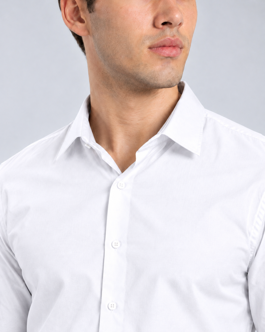 Men's White Imported Oxford Formal Shirt-Slim Fit