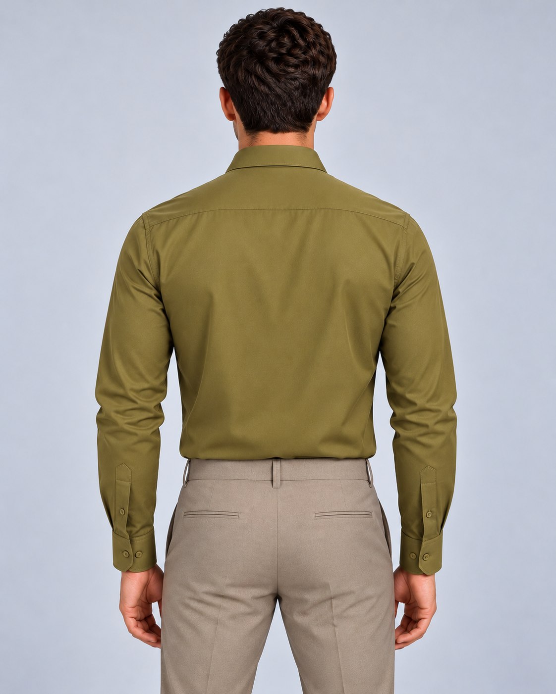 Men's Olive Green premium Formal Shirt